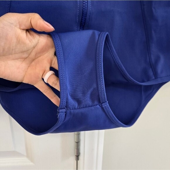 PrettyLittleThing Colbalt Scuba Zip-Up One-Piece Swimsuit Bodysuit Medium - Picture 7 of 10